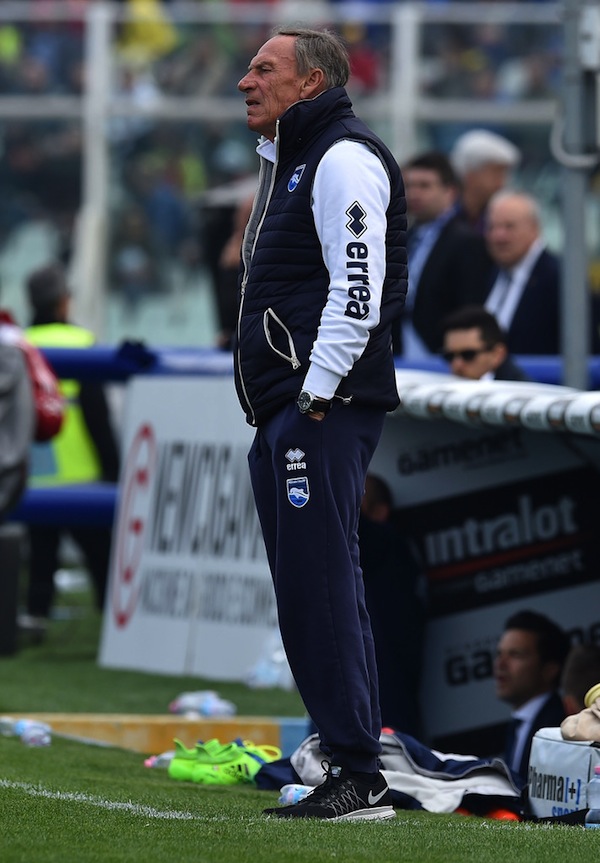 Zdenek Zeman durante Pescara - Milan 1-1